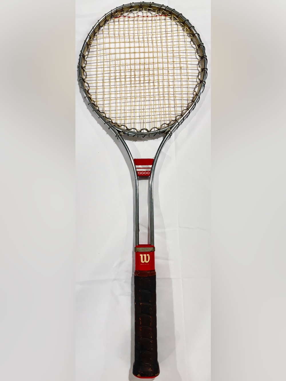 Wilson T3000 Metal Tennis Racket Vintage Silver Red Retro Sporty USA Made OS